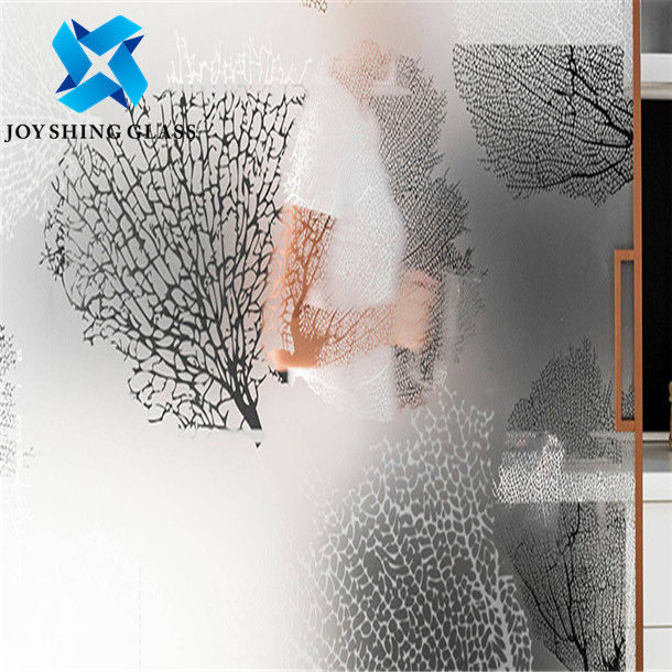 Grey Acid Etched Glass 3mm - 19mm per la parete decorativa del divisore in vetro