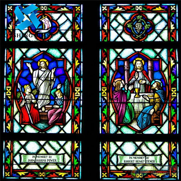 Il ODM dell'OEM disponibile colorato del campione del vetro macchiato della chiesa ha personalizzato