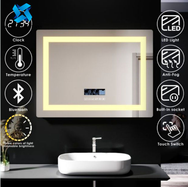 Specchio illuminato riscaldato del bagno del LED con Bluetooth 600*800 700*900 750*1000