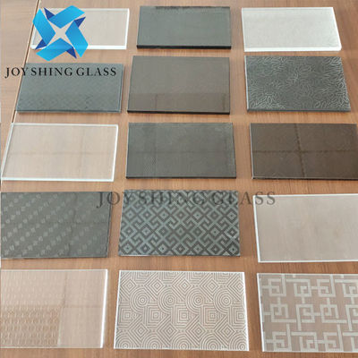 Acido inciso ha laminato 6.38mm di vetro a 100mm Grey Laminated Glass