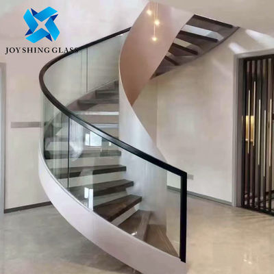 Dimensioni personalizzate 12 mm vetro rinforzato piegato per scale a spirale